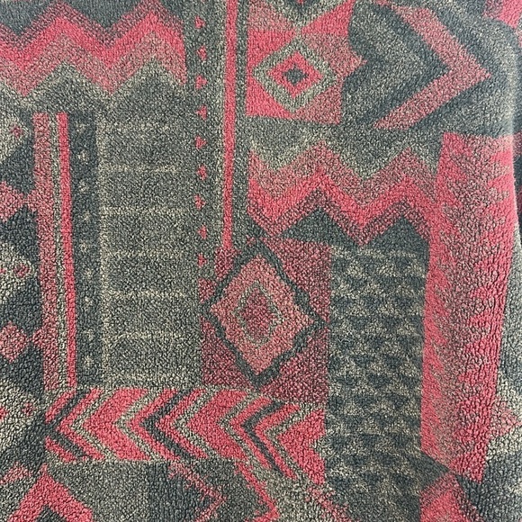 Vintage Forecaster Sport Southwestern Fleece/Sherpa Button Down Coat, M - Picture 6 of 9